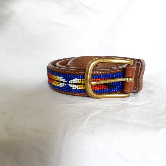 lands end Other - Lands End native beaded leather belt